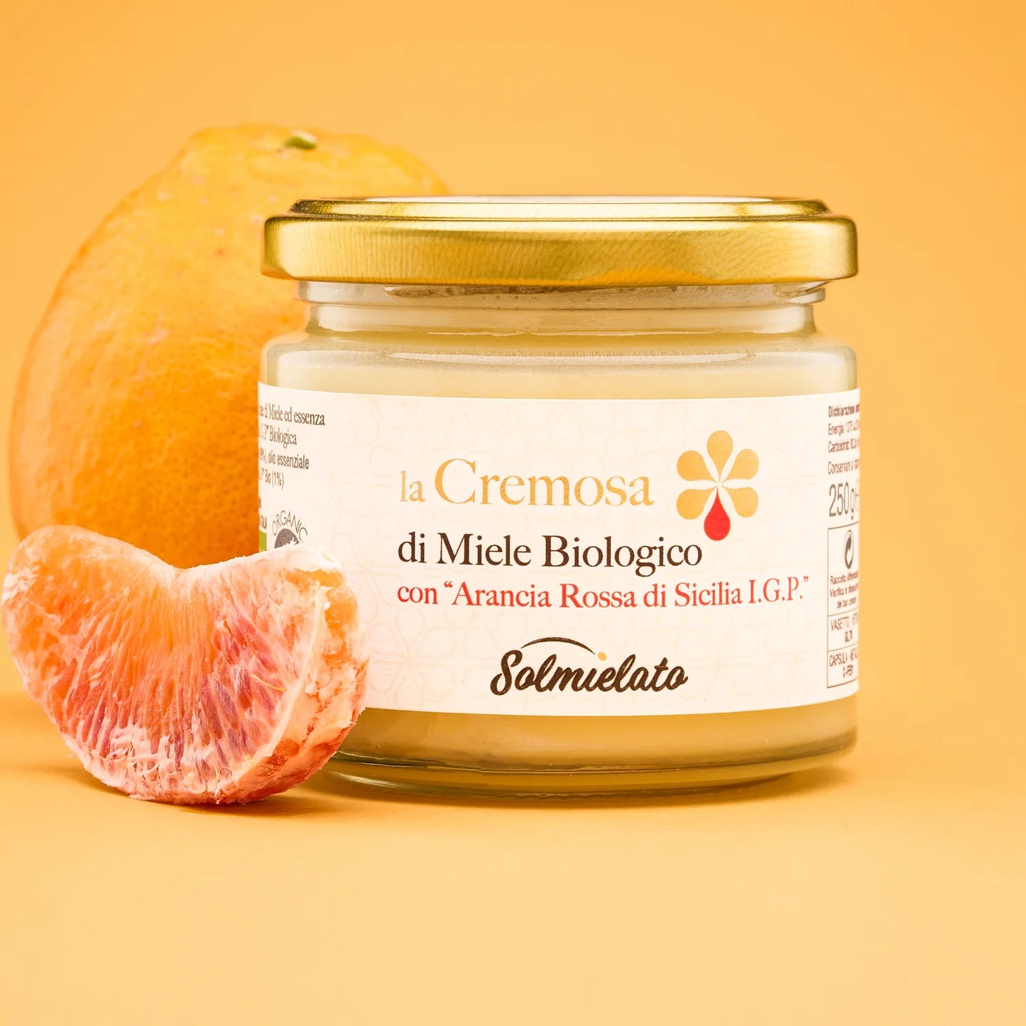 cremosa di miele biologico con arancia rossa di sicilia IGP