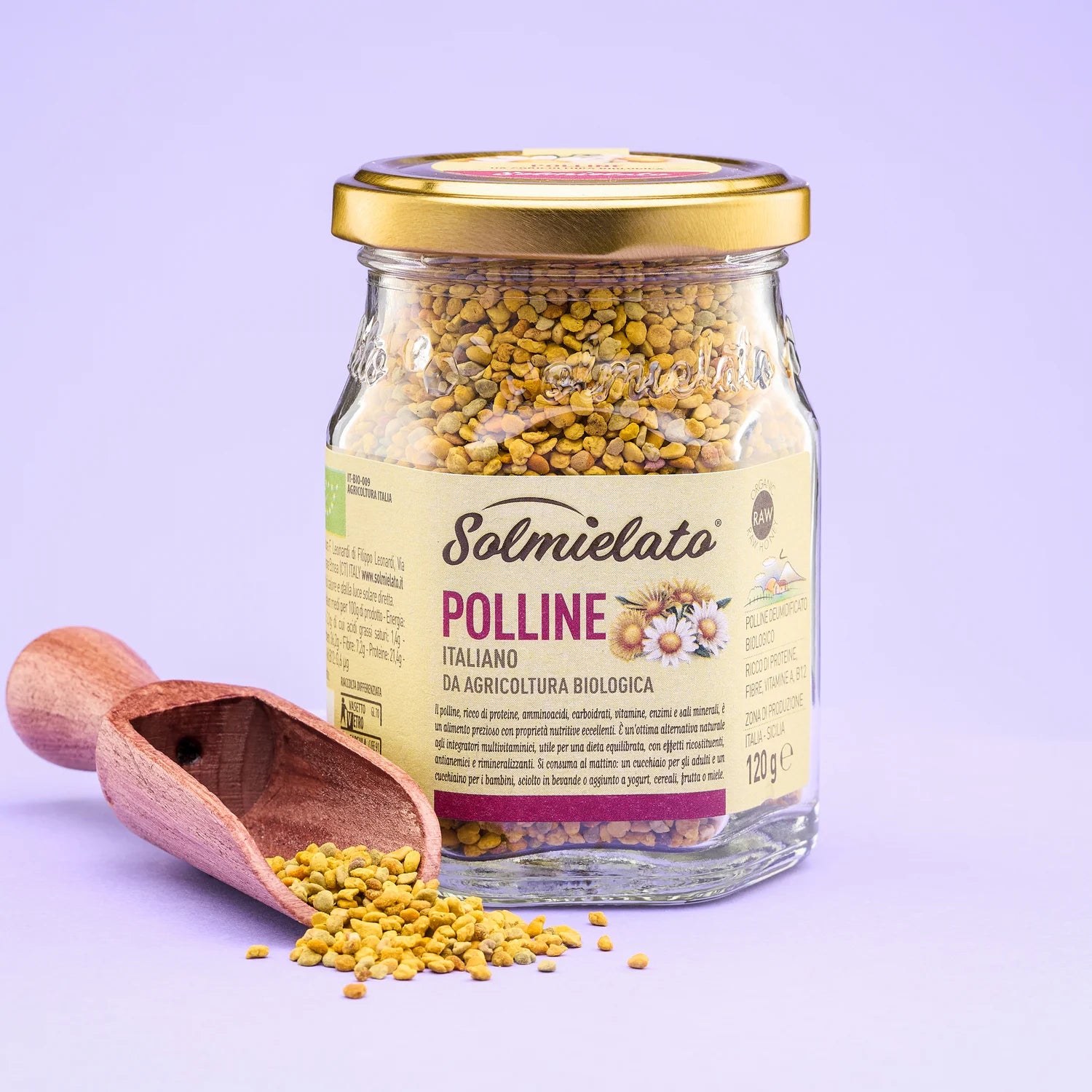 vasetto di polline italiano biologico solmielato